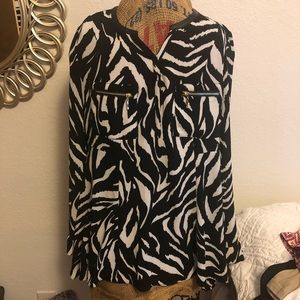Zebra Print Blouse